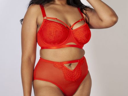 Lyla Flame Strappy High Waist Brief Hot on Sale