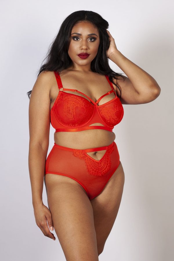 Lyla Flame Strappy High Waist Brief Hot on Sale