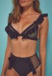 Wolf & Whistle Fishnet and frill Eco triangle top B - G Cups Online Sale