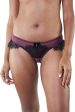 Karine Lace Overlay Brief Wine Black Hot on Sale