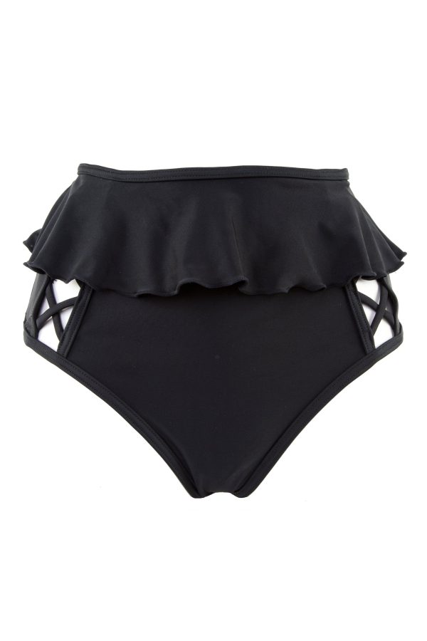 Peek & Beau Black Lattice High Waist Brief Online Hot Sale