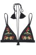 Wolf & Whistle Mayla Embroidered Bikini top with tassles Online Sale