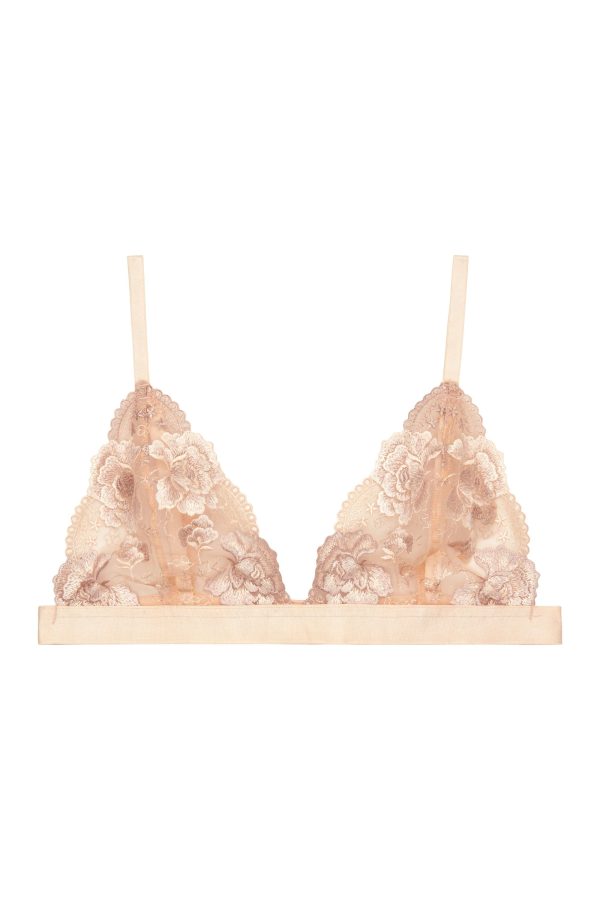 Grace blush embroidered triangle bra Online Hot Sale