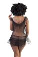 Bettie Page Black Tulle Babydoll & High Waist Brief For Discount