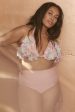 Wolf & Whistle Peonie Peach High Waist Bikini Brief Curve Online Hot Sale