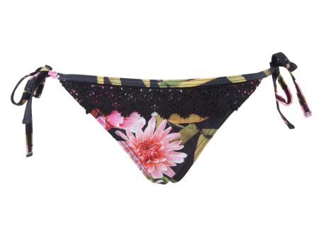 Peek & Beau Floral Print & Crochet Tie Side Brief Sale