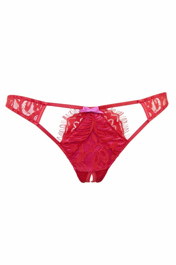 Love Pink Red Ouvert Brief Curve on Sale