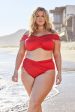 Hunter McGrady Plus Size Curve Red Wrap Bikini Bottom Supply