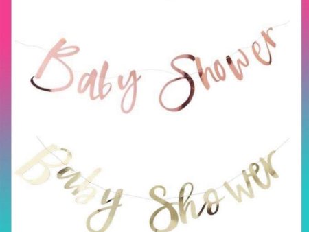 Baby Shower Script Banner (sold by 10 s) Online Sale