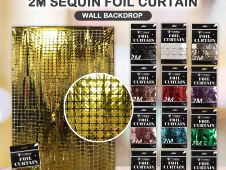 2M FOIL CURTAIN SEQUIN  SQUARE (sold by 10 s) For Discount