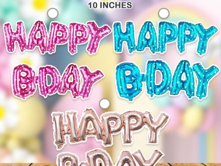 [SALE] HAPPY B-DAY Letter Foil (10pck min) For Cheap