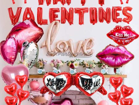 VALENTINES 5IN1 FOIL BALLOON SET Hot on Sale