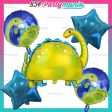 5 IN 1 FOIL BALLOON SET DINOSAUR TRICER Online Sale