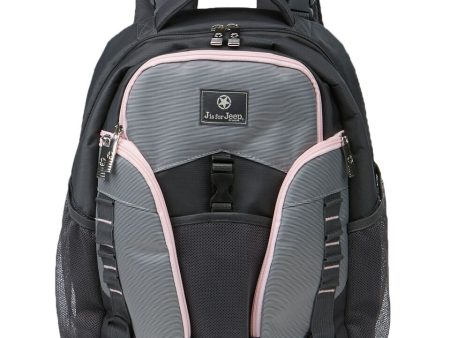 Jeep Adventurers Diaper Backpack- Grey & Pink For Cheap