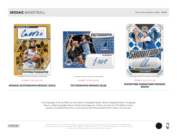 Panini - 2023 24 Mosaic Basketball (NBA) - Hobby Box Supply