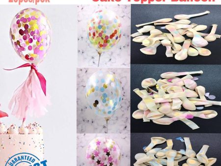 5 inch Transparent Confetti Balloons 20pcs pack (12pck order) Discount