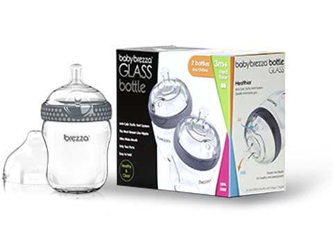 Baby Brezza Glass Bottle 8 oz, 2 pack Online Hot Sale