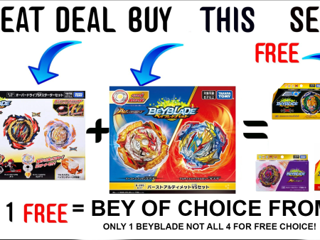 IN STOCK B-191 OverDrive Set + Beyblade Burst Ultimate VS Set B-205 + FREE BEYBLADE OF CHOICE WOW CRAZY Discount