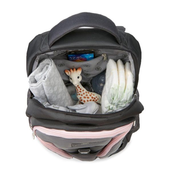 Jeep Adventurers Diaper Backpack- Grey & Pink For Cheap