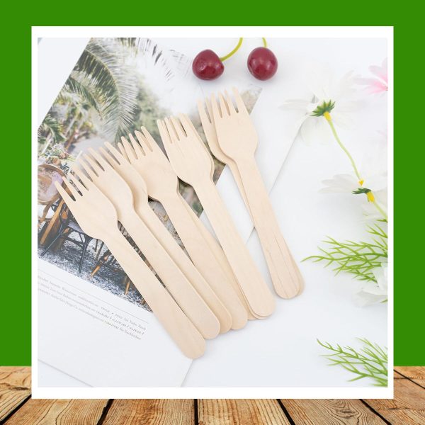 100pcs Wooden Utencils For Discount