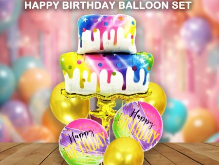 6IN1-BALLOONSET-CAKE-GOLD-BALLOON Discount