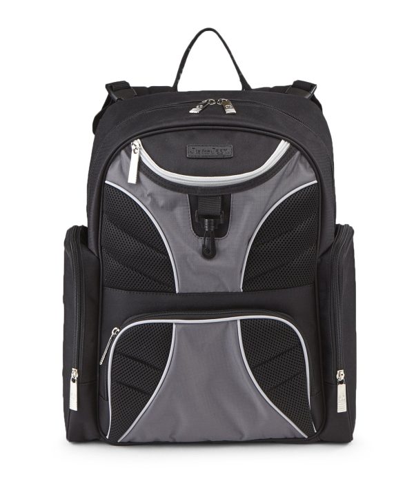 Jeep Adventurers Diaper Backpack - Black & Grey For Discount