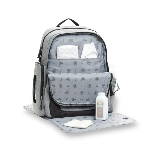 Jeep Adventurers Diaper Backpack- Grey Crosshatch Supply