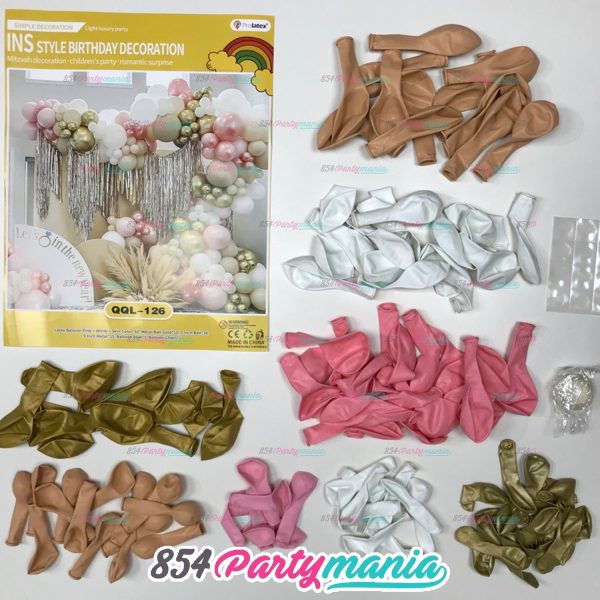 BALLOON GARLAND SETS-RETROCHAMPAGNE-QQL-126 Online now