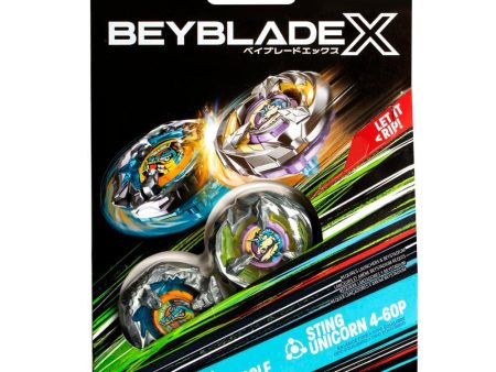 Beyblade X Bite Croc 3-60LF and Sting Unicorn 4-60P Top Dual Pack Set on Sale