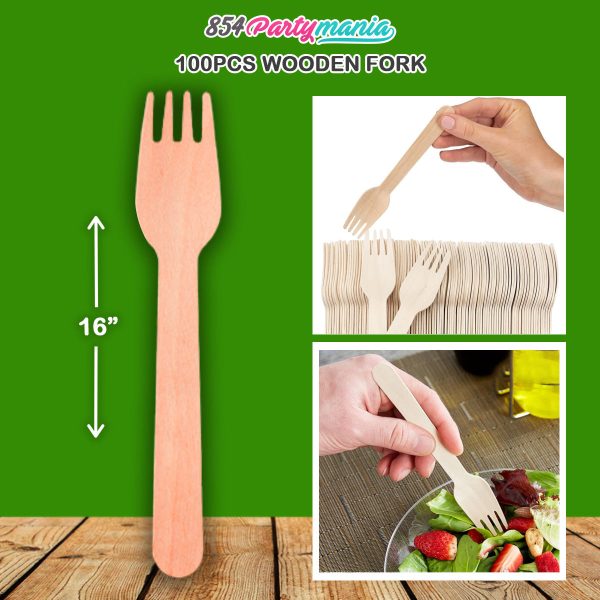 100pcs Wooden Utencils For Discount