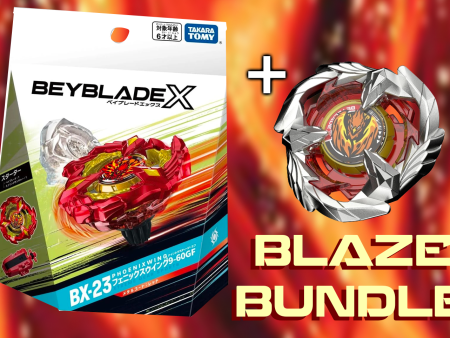 4 LEFT BACK ORDER BLAZE BUNDLE BEYBLADE X BX-23 PhoenixWing 9-60GF Starter + PhoenixFeather on Sale