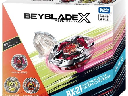 Takara Tomy Beyblade X Hells Chain Deck Set BX21 Hot on Sale