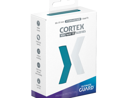 Ultimate Guard - Cortex Sleeves - Standard Size - Ideal-Fit - Matte Petrol - 100pk Hot on Sale