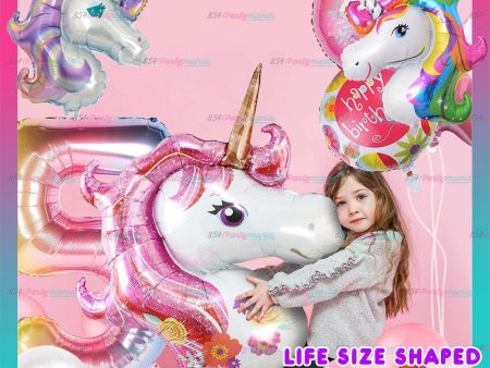 UNICORN LIFE SIZE SHAPED FOIL CARDED (sold by 10 s) Sale