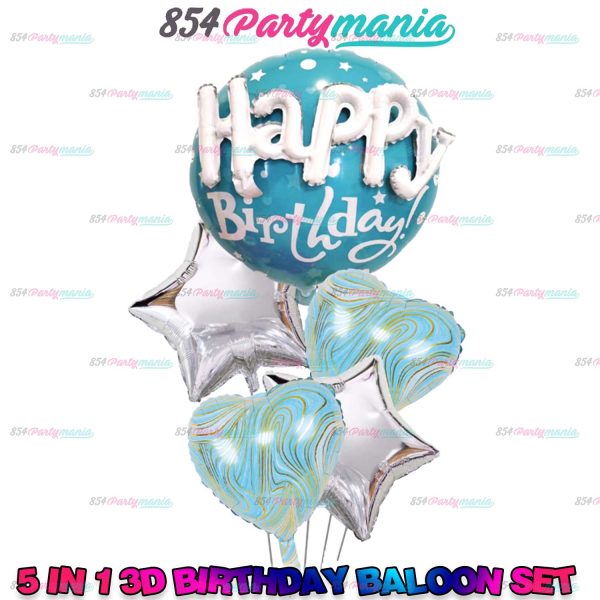 5 IN 1 BALLOON SET 3D HB BALLOON (sold by 10 s) For Sale