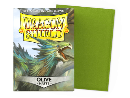 Dragon Shield - Matte Sleeves - Standard Size - 100pk - Olive Hot on Sale