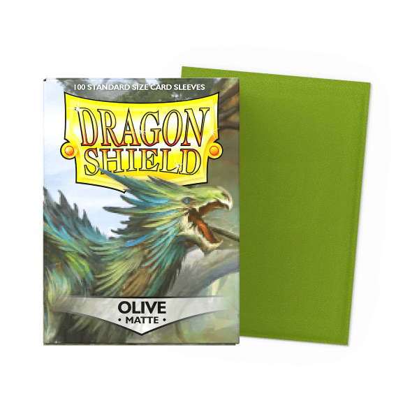 Dragon Shield - Matte Sleeves - Standard Size - 100pk - Olive Hot on Sale