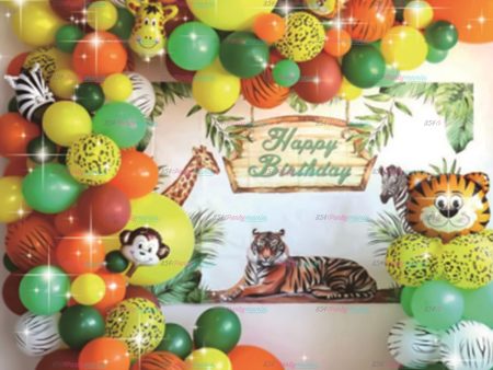 BALLOON GARLAND SETS-JUNGLESAFARI-QQL-85 on Sale