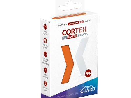 Ultimate Guard - Cortex Sleeves - Japanese Size - Ideal-Fit - Matte Orange - 60pk Online Hot Sale