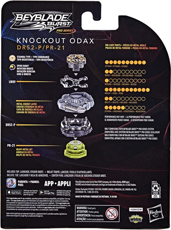 Knockout Odax Burst QuadDrive PRO SERIES Beyblade F4556 For Discount