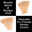 100pcs Wooden Utencils For Discount