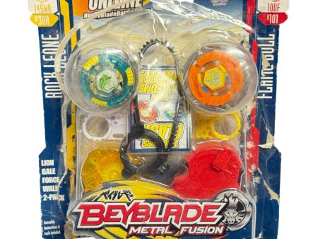 Beyblade Metal Fusion Rock Leone vs. Flame Bull – 2-Pack For Discount