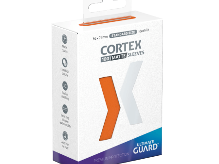 Ultimate Guard - Cortex Sleeves - Standard Size - Ideal-Fit - Matte Orange - 100pk For Sale