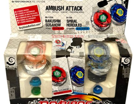 Beyblade Metal Fury 2-Pack w  Bakushin Susanow 90WF & Spiral Herculeo S130WD on Sale