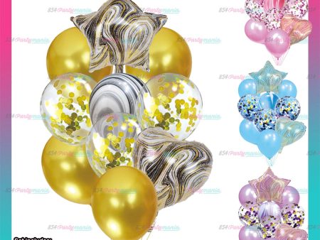 10IN1 BALLOON SET MARBLE (sold by 10 s) Online Hot Sale