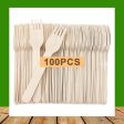 100pcs Wooden Utencils For Discount