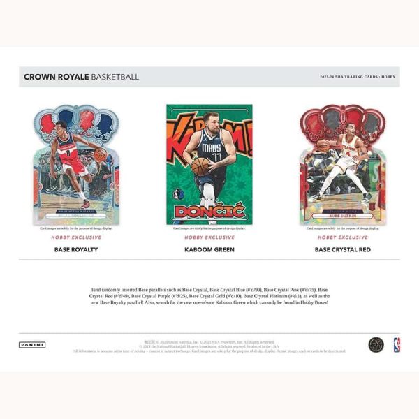 Panini - 2023 24 Crown Royale Basketball (NBA) - Hobby Box Sale