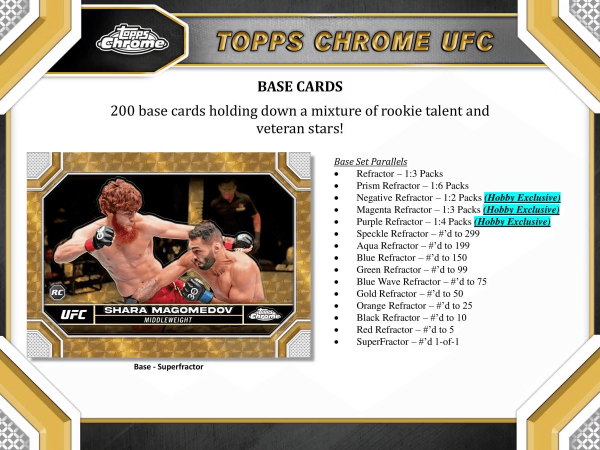 Topps - 2024 Chrome UFC - Hobby Box Hot on Sale