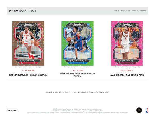 Panini - 2021 22 Prizm Fast Break Basketball (NBA) - Hobby Box Online