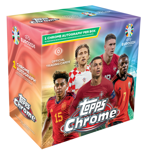 Topps - 2023 24 Chrome UEFA Euro Football (Soccer) - Hobby Box For Sale